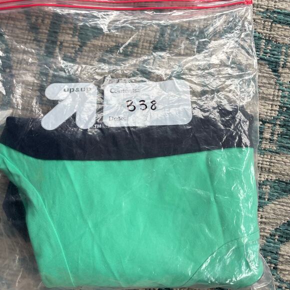 Amanda Uprichard Color Block Shift Dress Green‎ Navy Blue 3/4 Sleeve - Size P - Picture 7 of 7